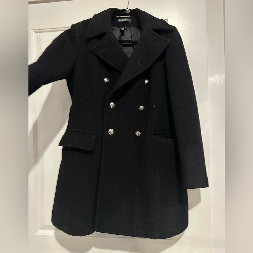 Vintage Ralph Lauren Double Breasted Peacoat, size Large/Petite